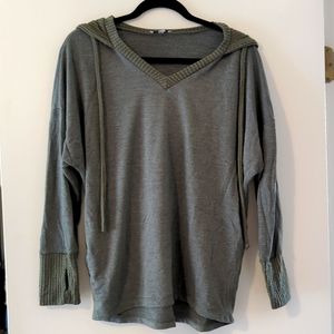 White birch green hoodie with front pockets